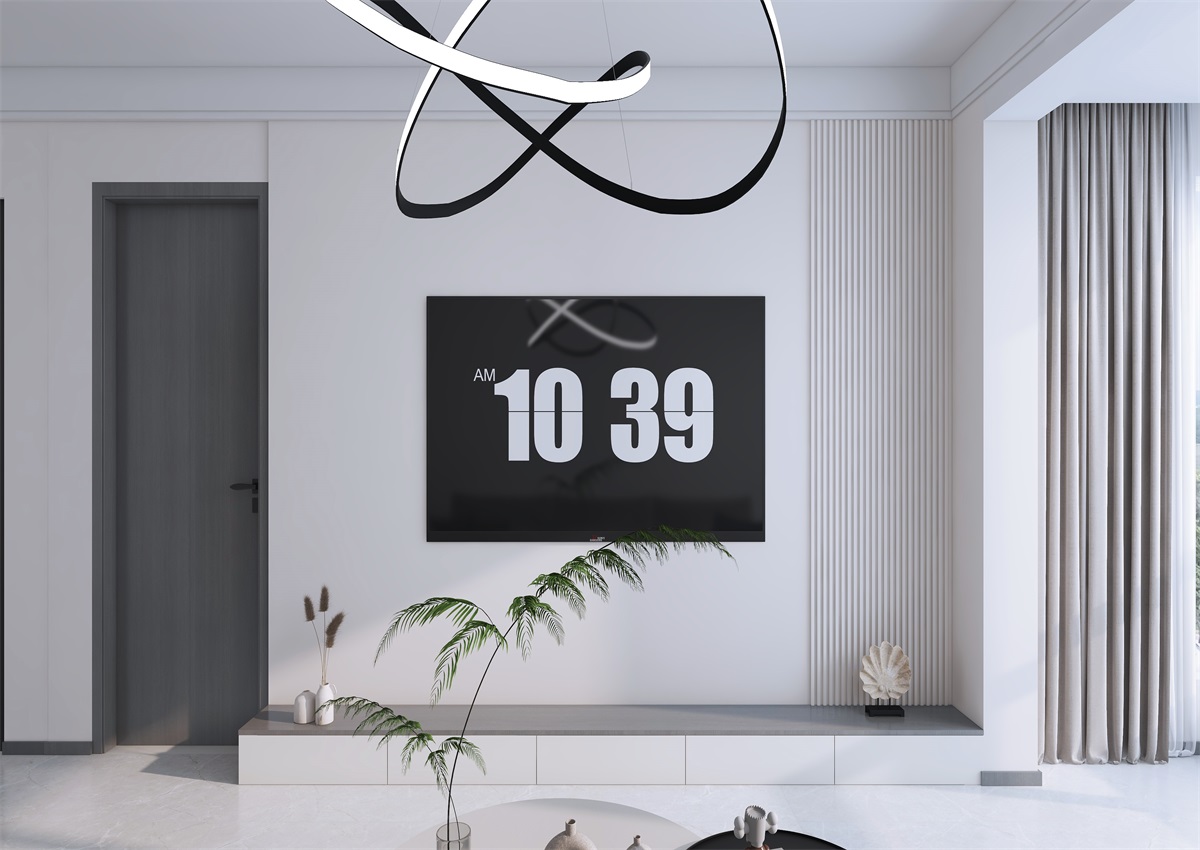 攬秀苑110㎡ | 小戶型裝修模板來了！現(xiàn)代簡約風+黑白灰百看不膩